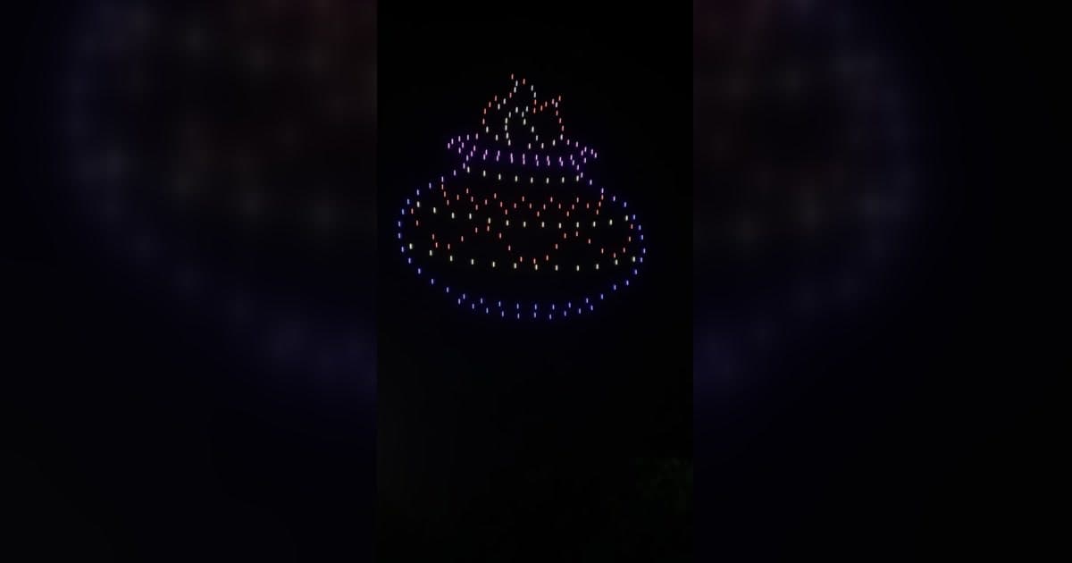 Colourful 200-drone Navratri formation at the Safed Parindey 2026 grand launch in Ahmedabad